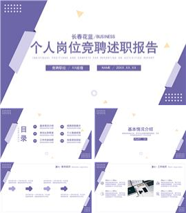 岗位竞聘述职报告PPT模板
