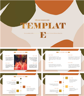 时尚撞色莫兰迪风尚PPT模板