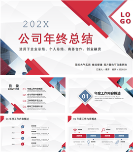 公司年终总结商务合作创业融资PPT模板