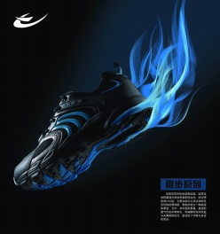 运动鞋宣传海报PSD下载