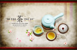 韩国茶道艺术psd分层素材