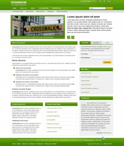 绿色网页模板psd素材