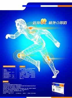 关节止痛贴广告海报PSD