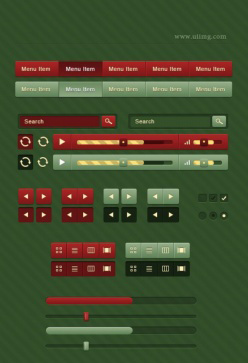 圣诞主题网页常用UI元素