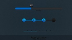 蓝色进度条PSD分层素材