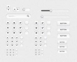 银灰色网页UI元素PSD下载
