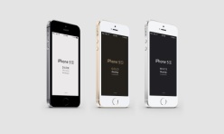 iPhone5s手机平面图PSD