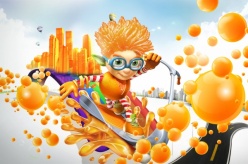 橙汁饮料海报设计源文件