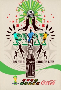 可口可乐世界杯PS海报
