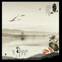 中国风传统水墨画背景源文件