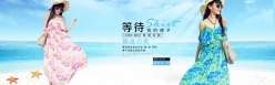 淘宝沙滩裙海报PSD广告