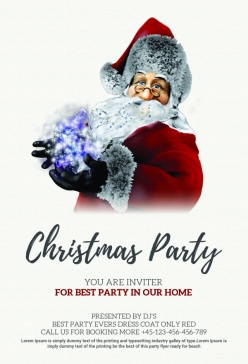 圣诞节派对宣传单