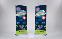 关注微信活动宣传易拉宝