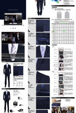 男士西装服装详情页设计