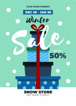 冬季促销创意海报设计