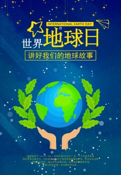 世界地球日PSD海报设计