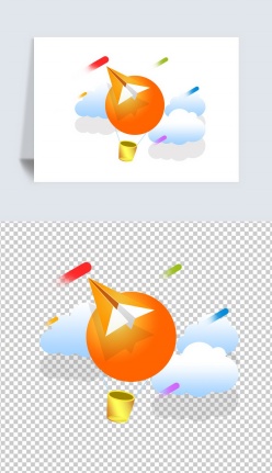 飞机气球设计元素