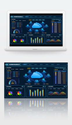 云端智能可视化数据大屏界面