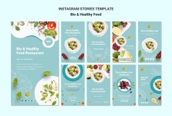 小清新INS风格餐饮宣传册内页排版设计