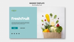 新鲜水果banner设计图