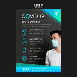 Covid-19新冠海报免费模板
