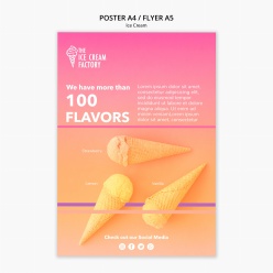 冰淇淋海报模板PSD素材
