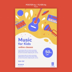 儿童音乐平台宣传单模板