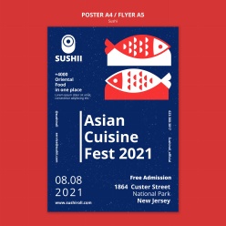 日本寿司美食节创意海报设计