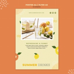 夏季饮料宣传广告设计