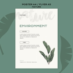 自然环境PSD分层海报设计