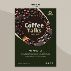 咖啡宣传单模板