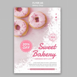 甜蜜甜甜圈广告宣传海报