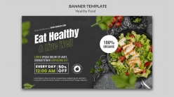 健康食品横幅设计模板