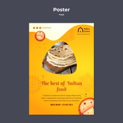 印度美食海报设计模板
