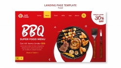 BBQ美食宣传单网页模板