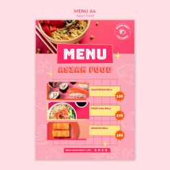 日式美食菜单广告模板