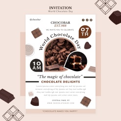 世界巧克力日活动邀请模板