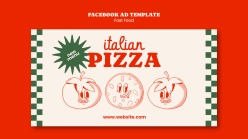 意大利披萨横幅模板设计
