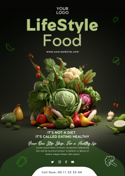健康果蔬食物宣传招贴海报设计