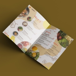 轻食简餐宣传册内页设计