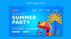 夏日派对主题网页界面设计