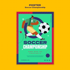 足球冠军赛活动海报设计源文件