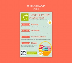 复活节派对活动时间表PSD素材