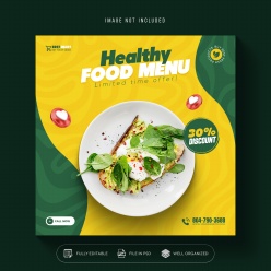健康轻食餐美食主图海报设计
