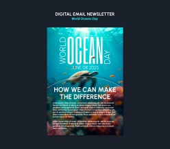 世界海洋日宣传页排版设计