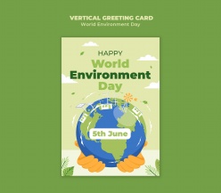 世界环境保护日主题宣传卡设计