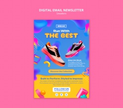 运动鞋电子宣传单排版设计