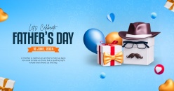 父亲节主题横幅banner设计