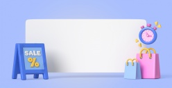 3D风格促销展板ps素材