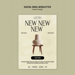 室内设计宣传单排版设计素材